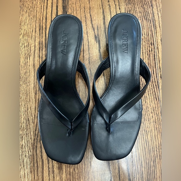 J.Crew NWOT Kitten-heel sandals in black - Picture 2 of 9